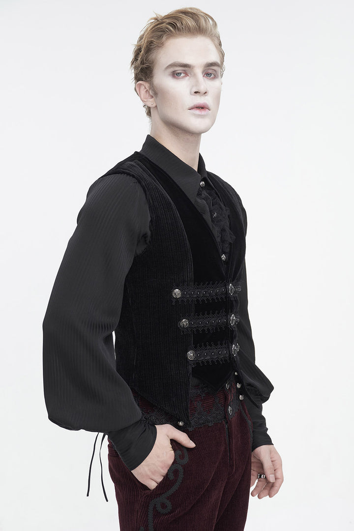 embroidered gothic vampire waistcoat