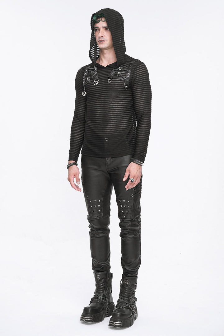 punk long sleeve top for men