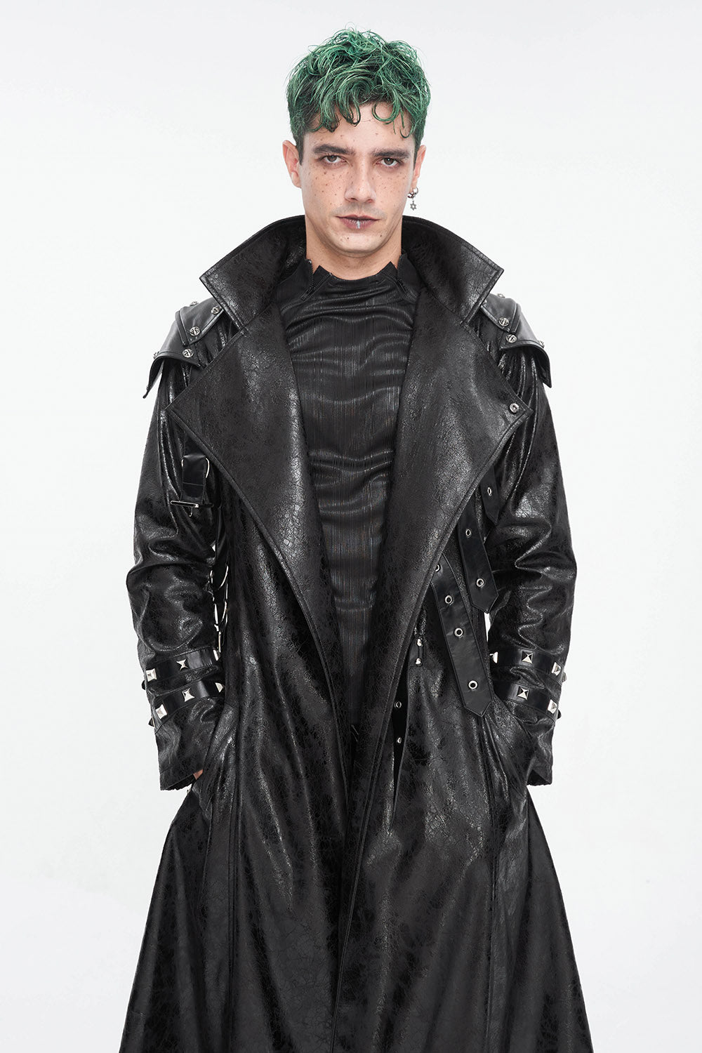 long black military gothic coat