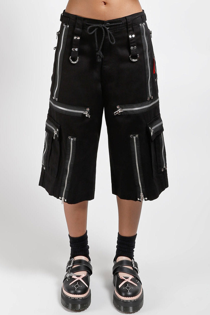 gothic long punk shorts