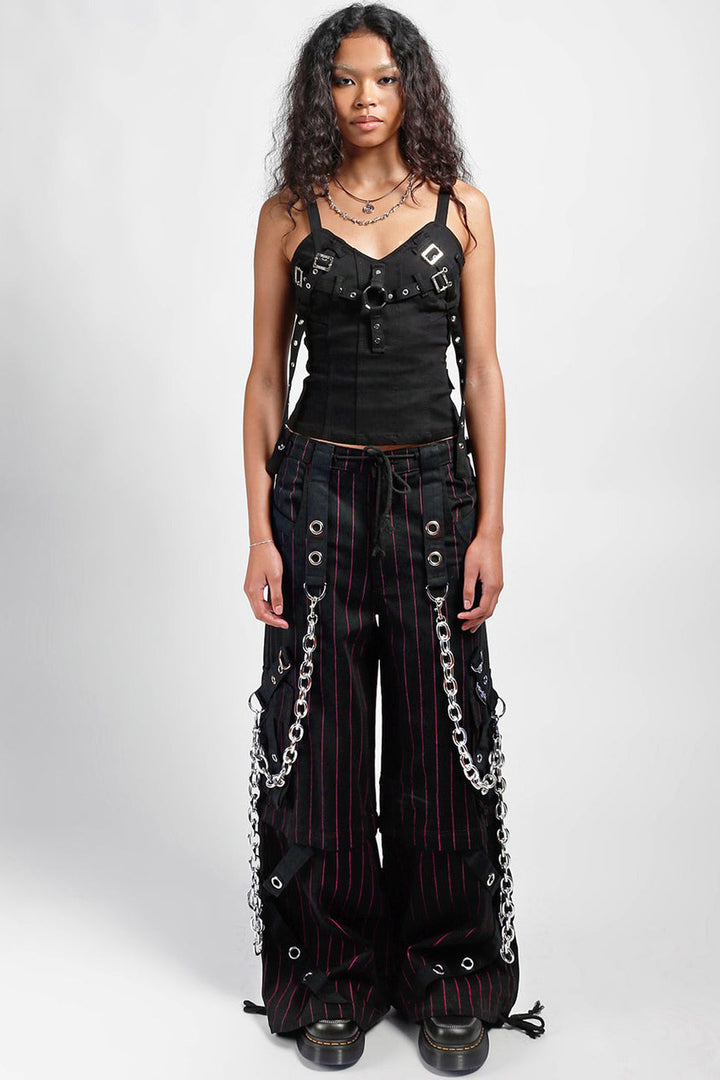 striped baggy cargo pants by tripp