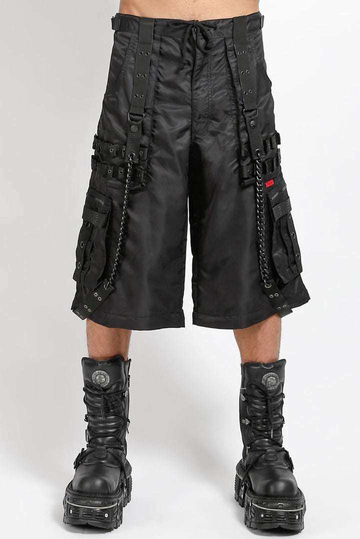 mens nylon black baggy pants