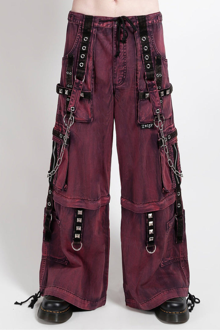 gothic purple distressed baggy fit jeans