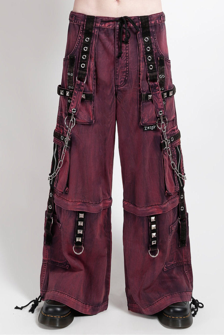 gothic purple distressed baggy fit jeans