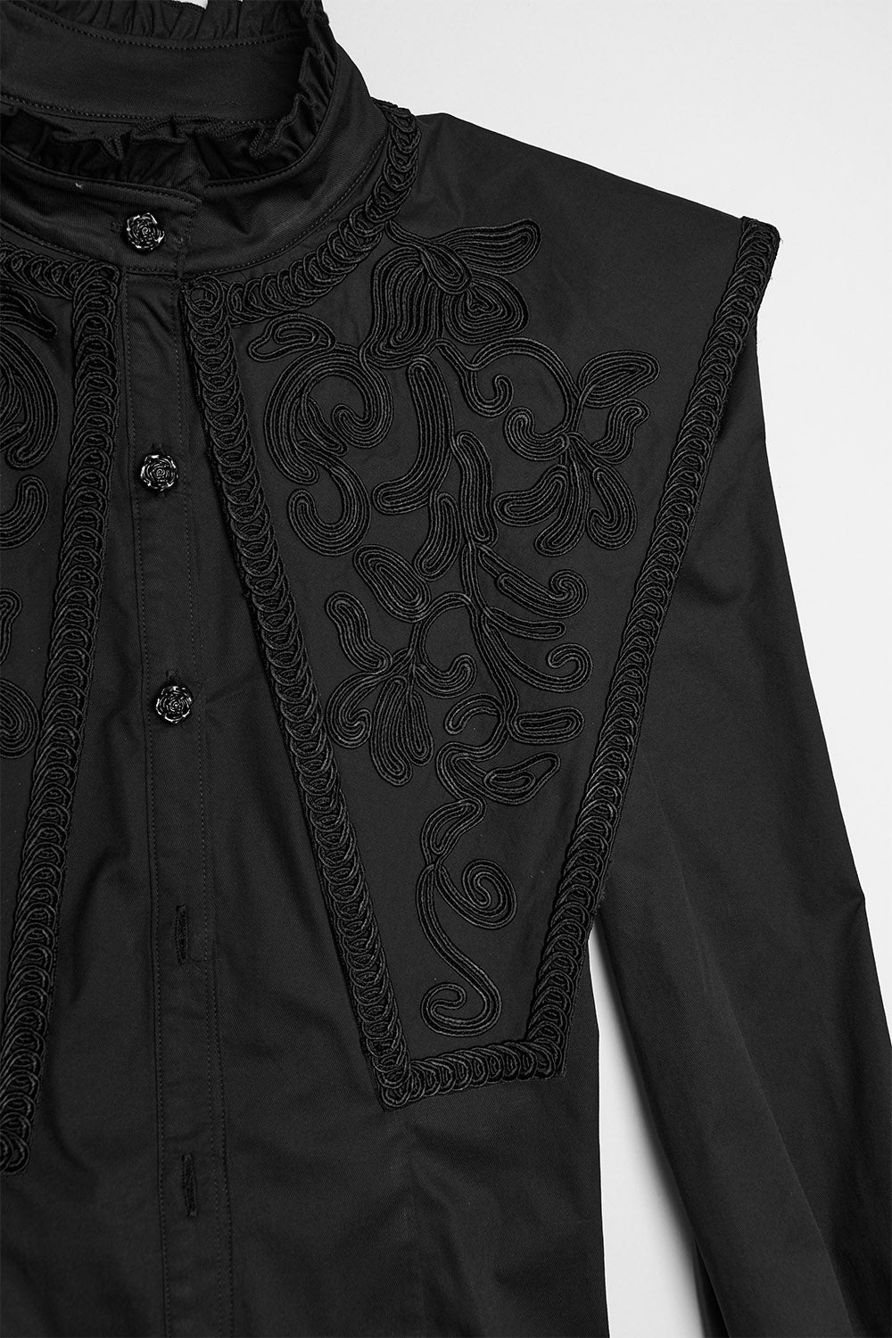 embroidered trad goth top by punk rave