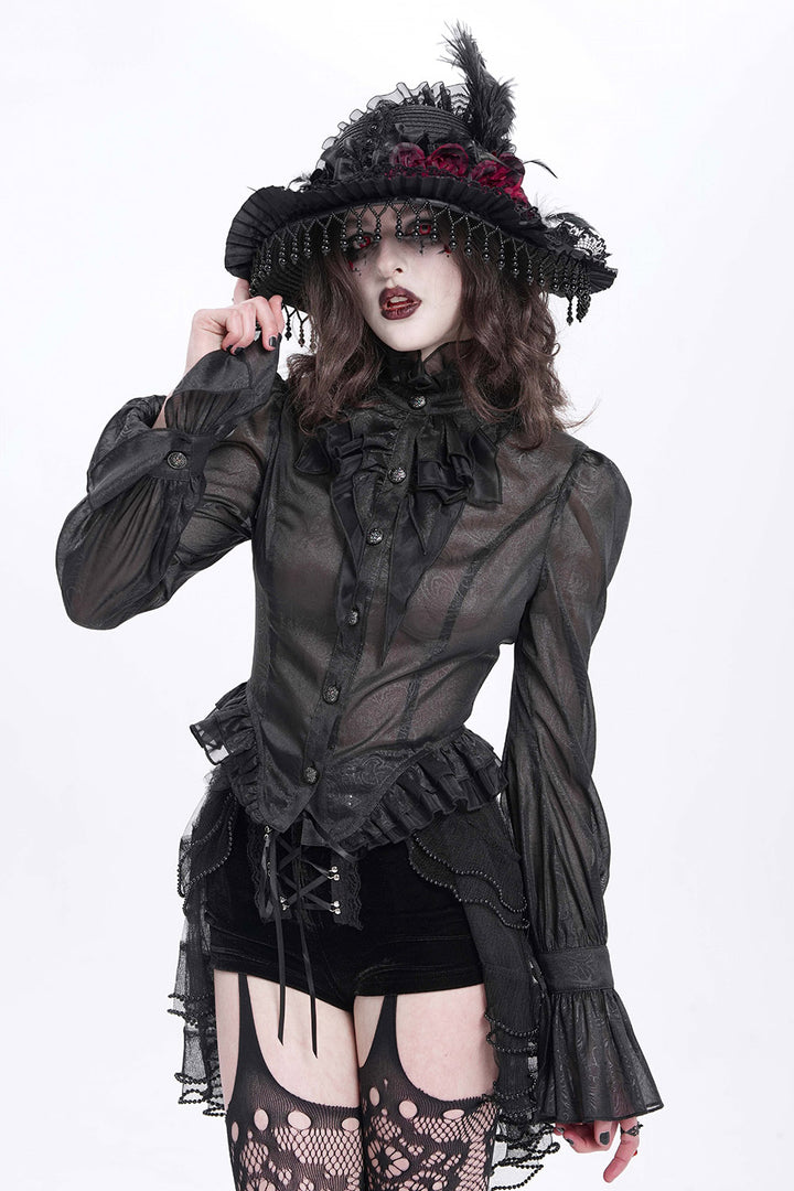 victorian gothic buttoned top