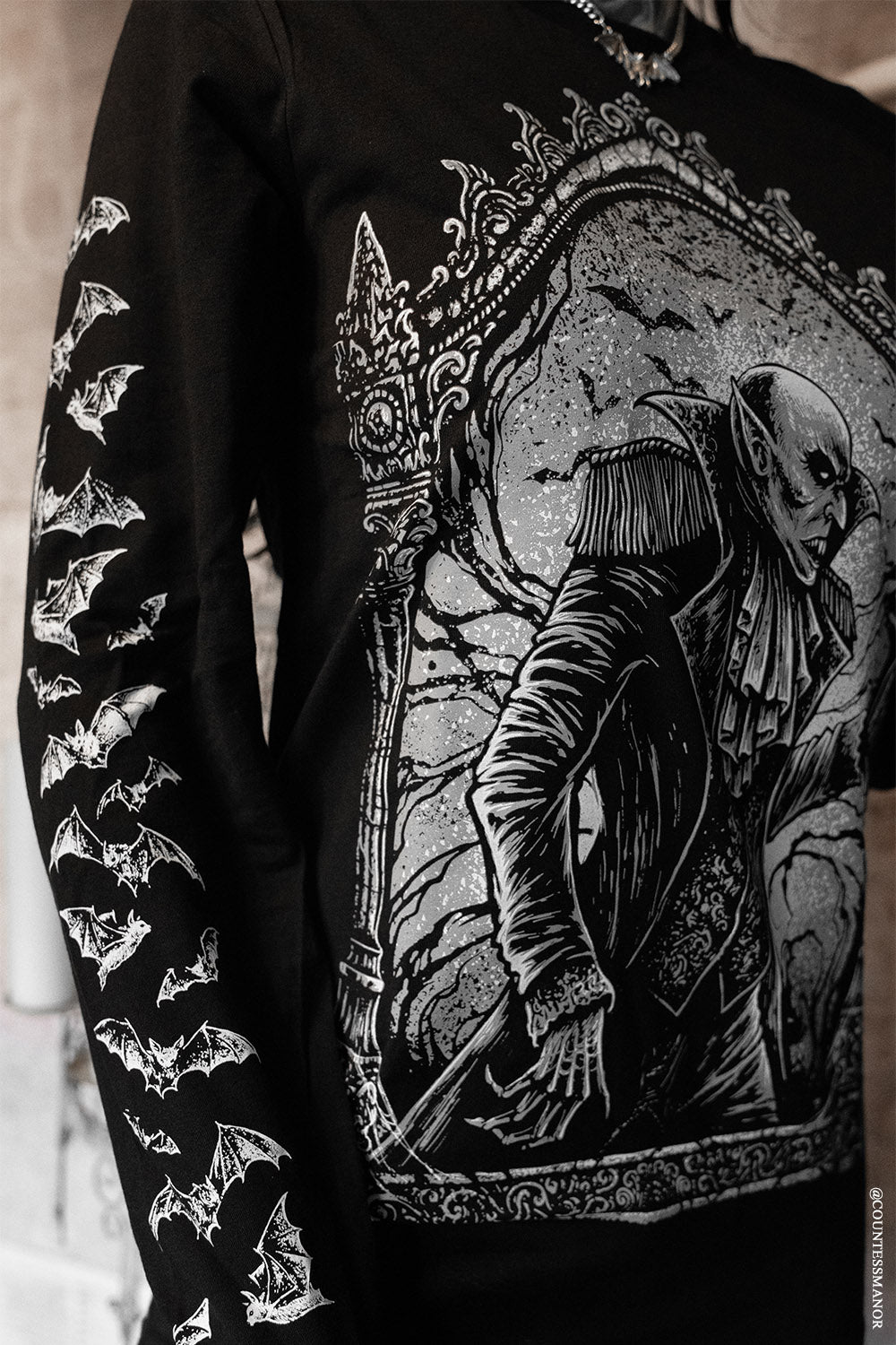 nosferatu long sleeve vampire goth shirt