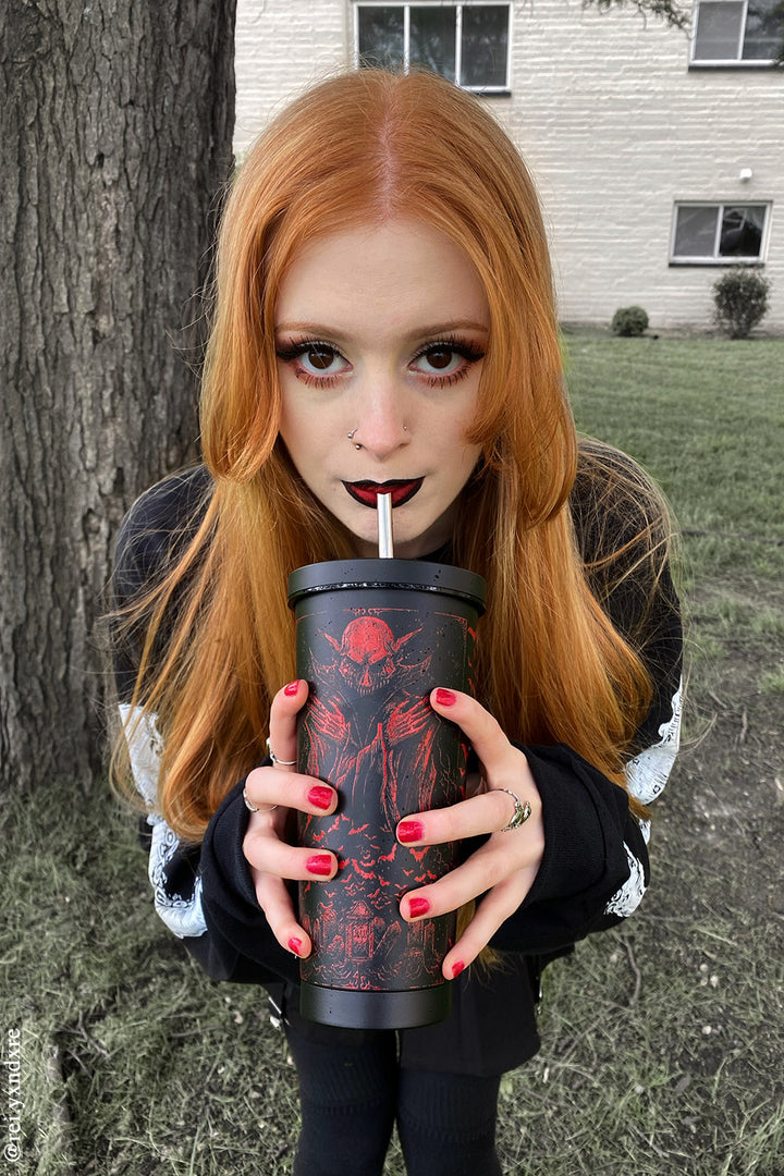 Nosferatu Cold Brew Tumbler with Straw
