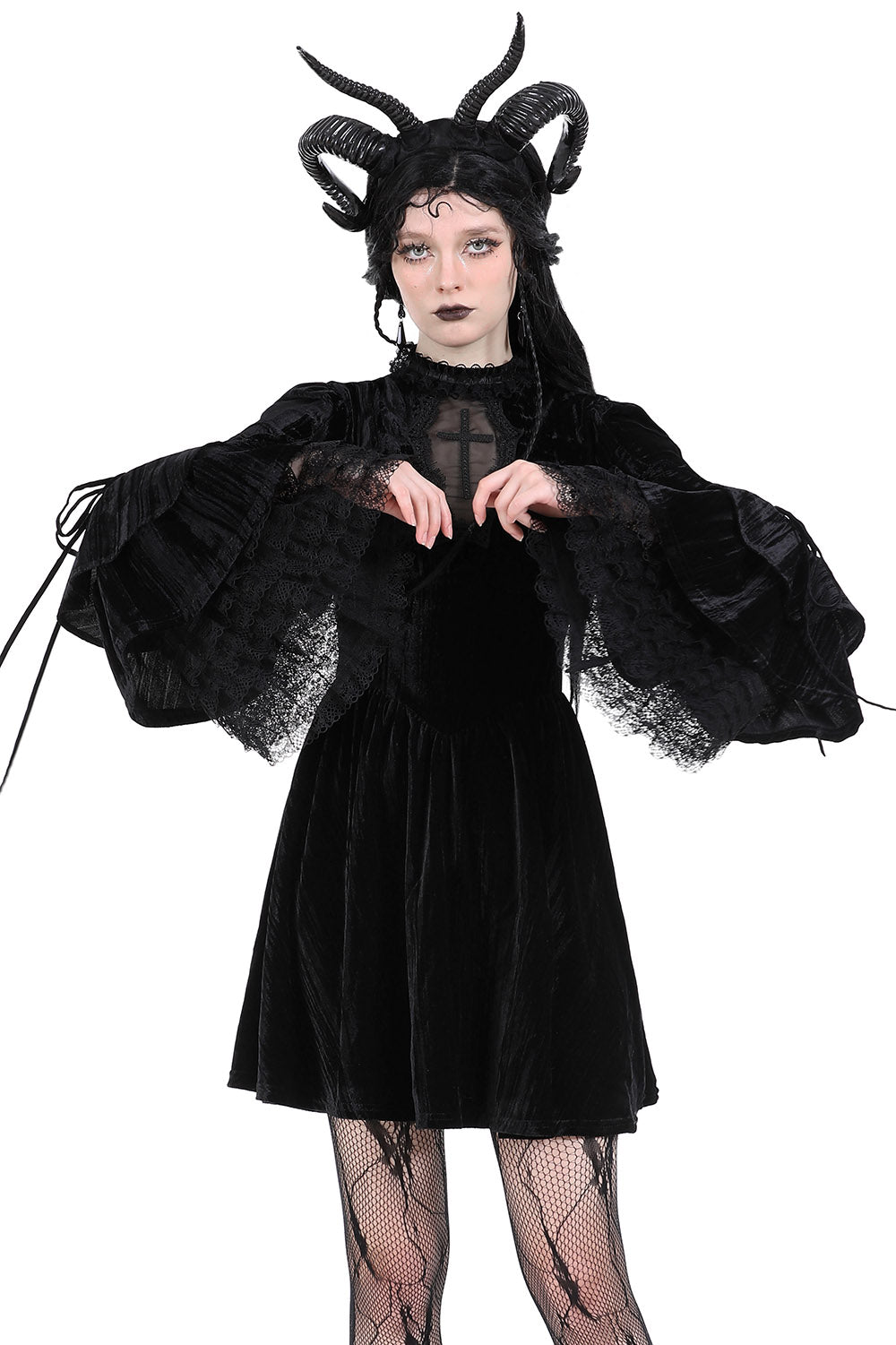 pretty black gothic gown
