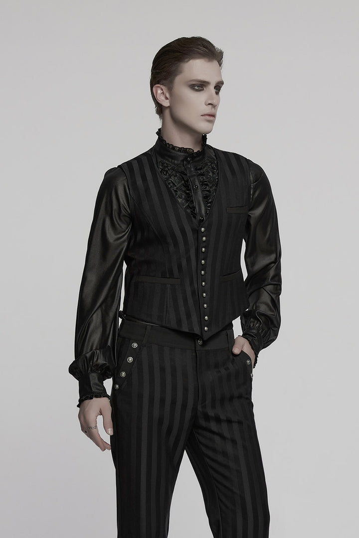 mens button-up vampire goth vest