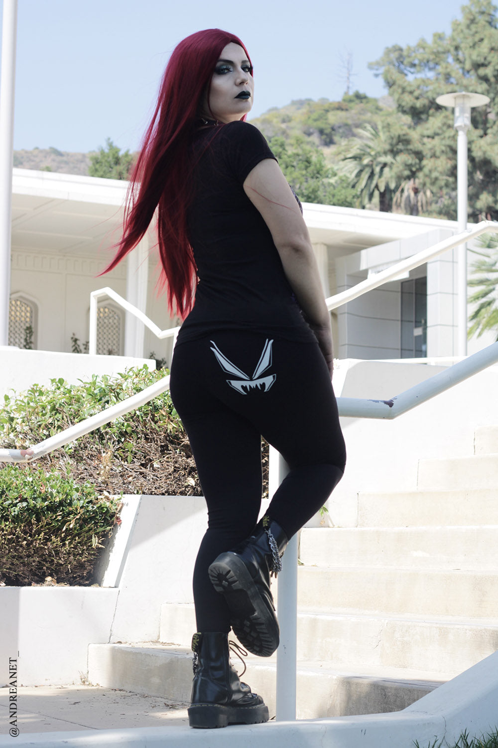 Leggings góticos occidentales con diseño de bala