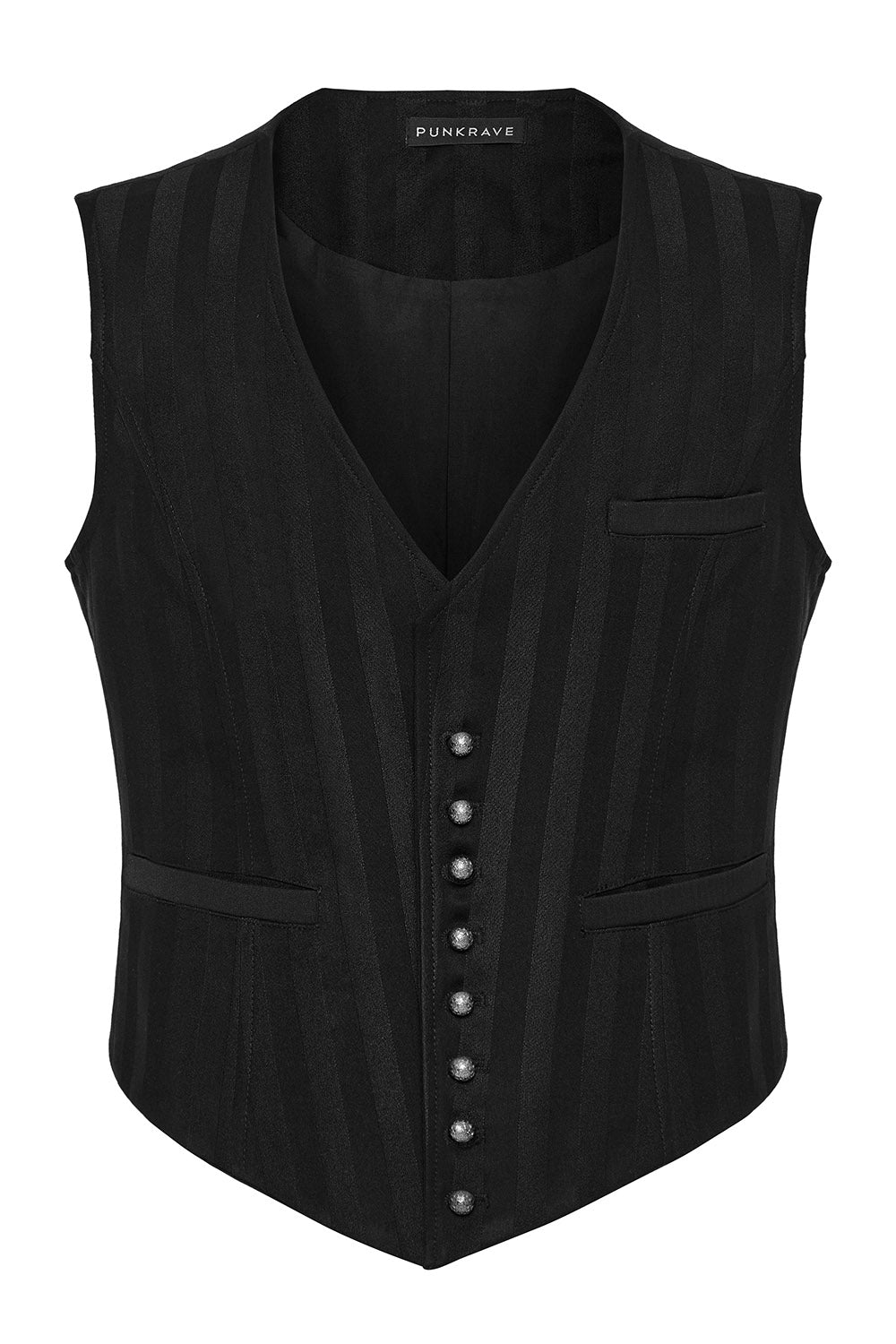 mens gothic black striped waistcoat