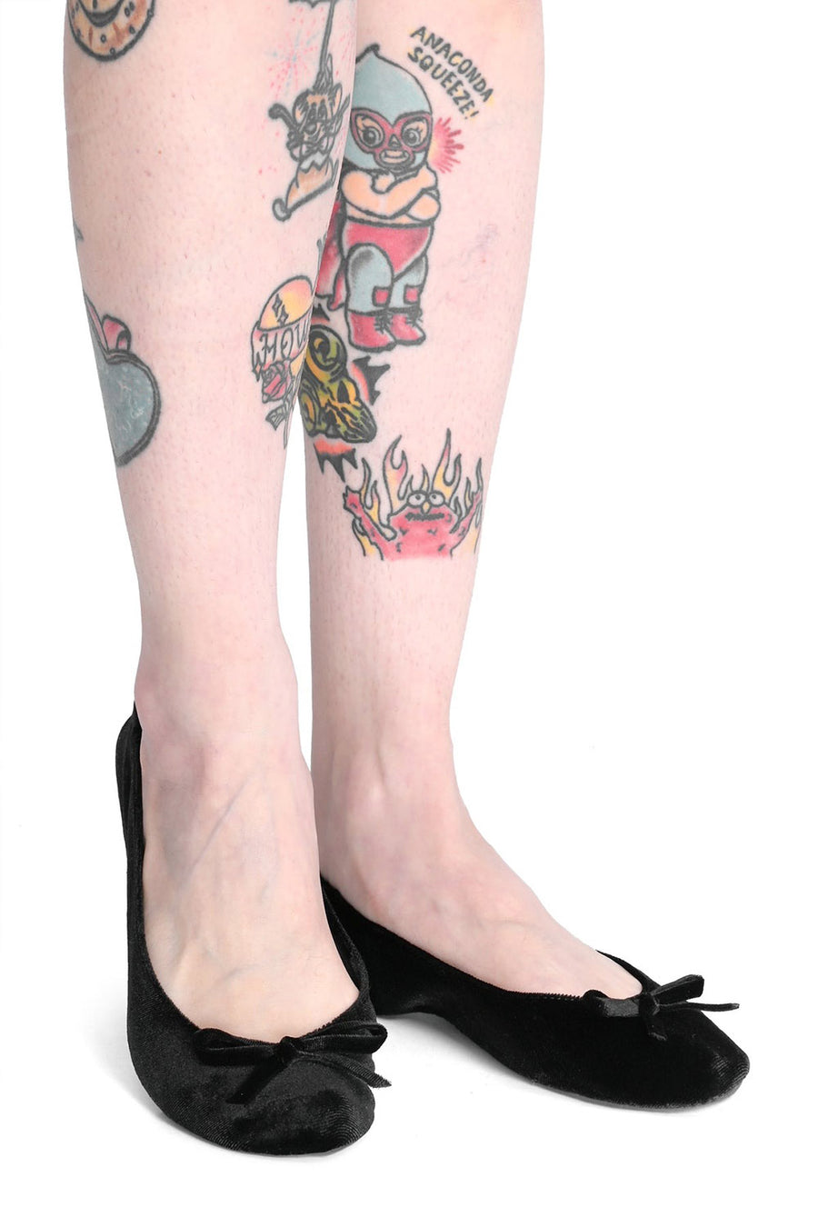 black velvet fold-up flats for dancing