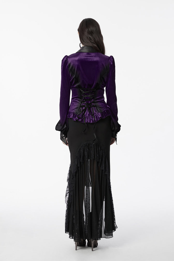 purple velvet whimsygoth top