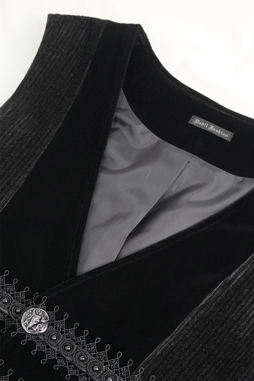 vampire gothic button vest