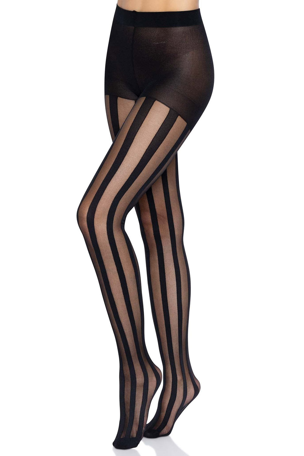Victorian Goth Vertical Striped Tights