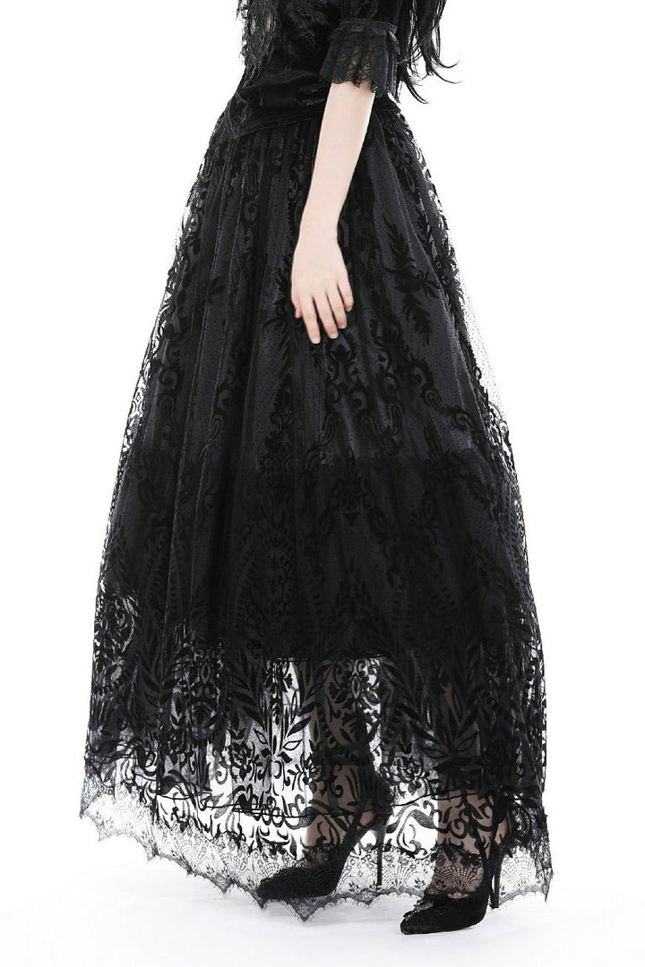 black long womens maxi skirt