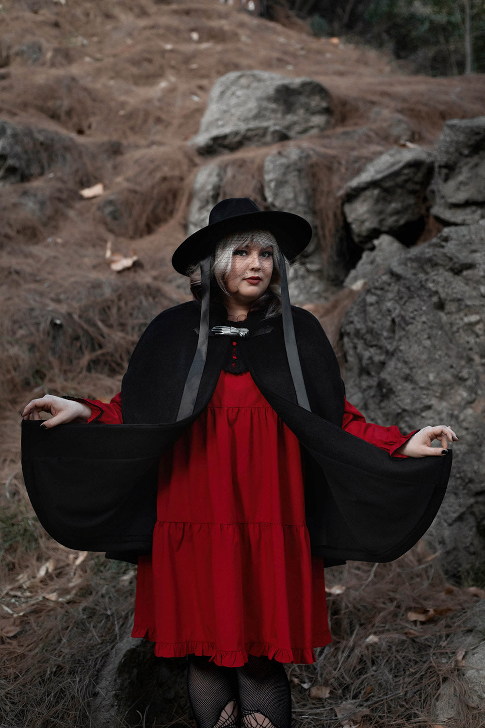 goth old fashioned cloak