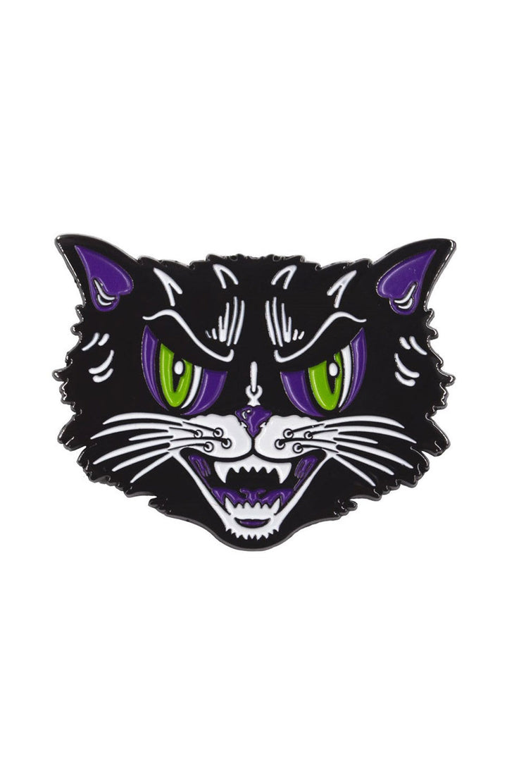 halloween cat enamel pin