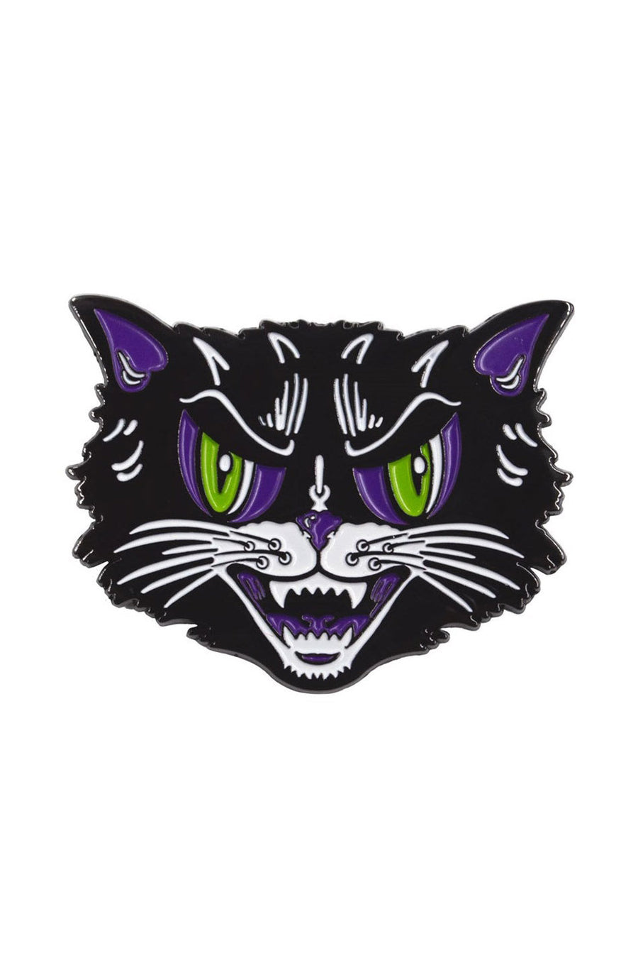 halloween cat enamel pin