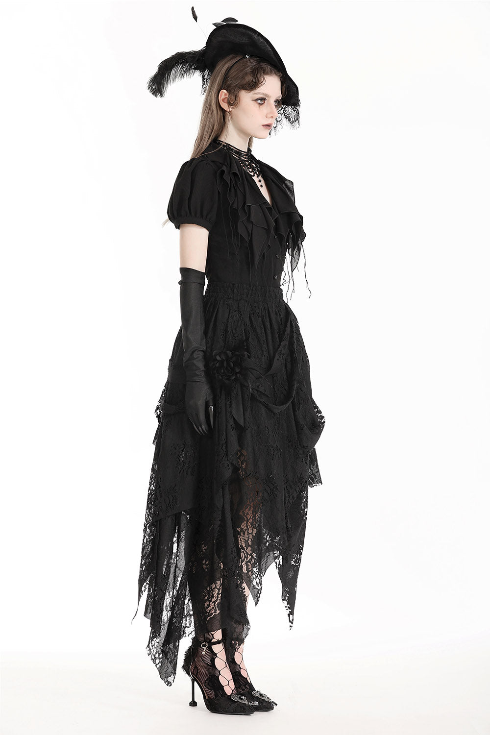 womens gothic bustle skirt