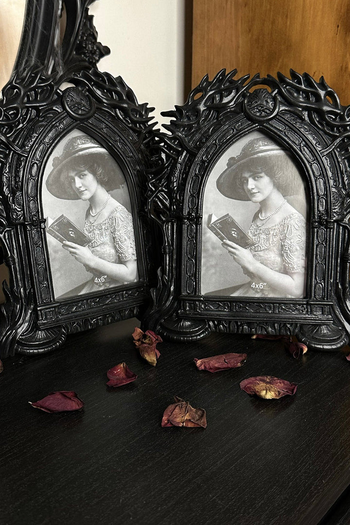 black resin victorian goth picture frames for wall
