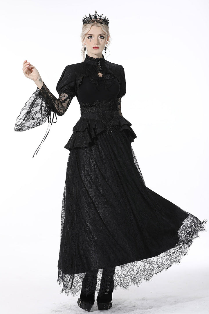 romantic layered ruffle skirt with beading