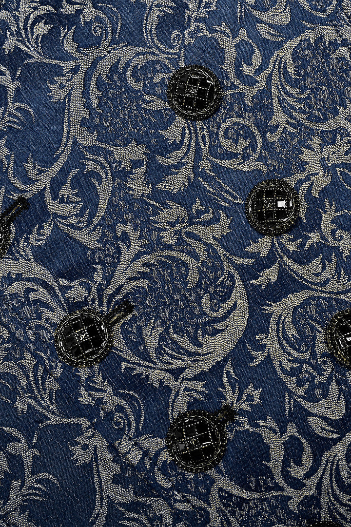 ornate button-up vest for men