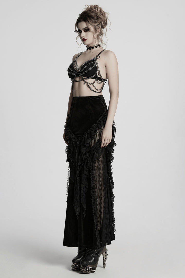 ruffled hips lace highwaisted skirt by punk rave