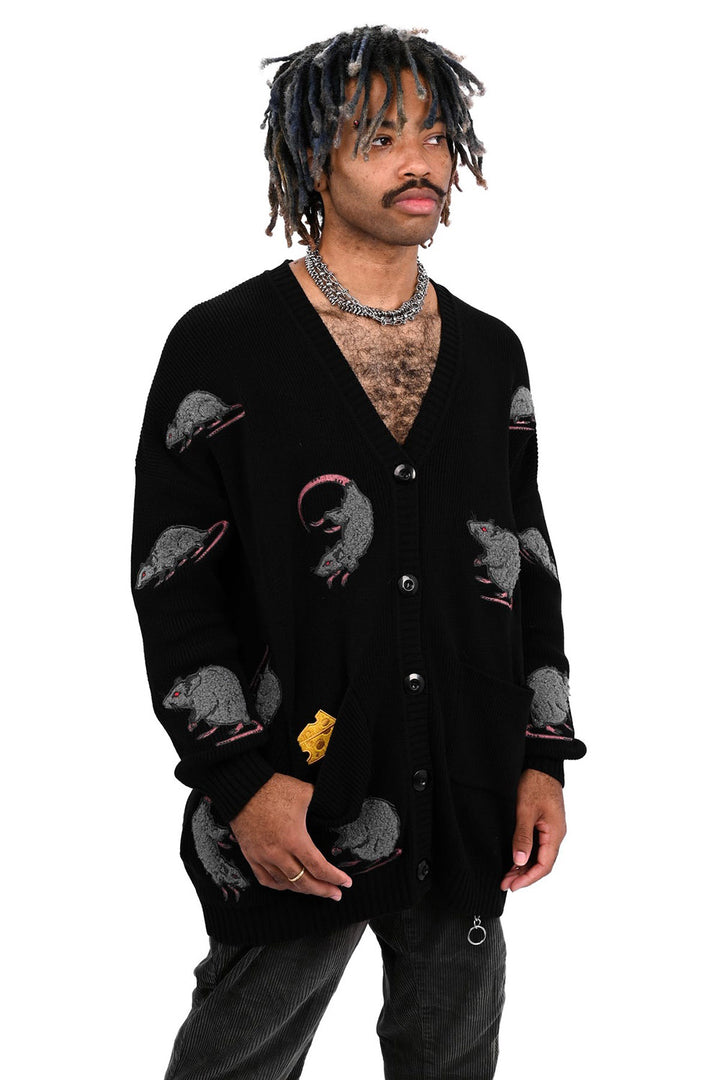 creepy cute animal cardigan sweater