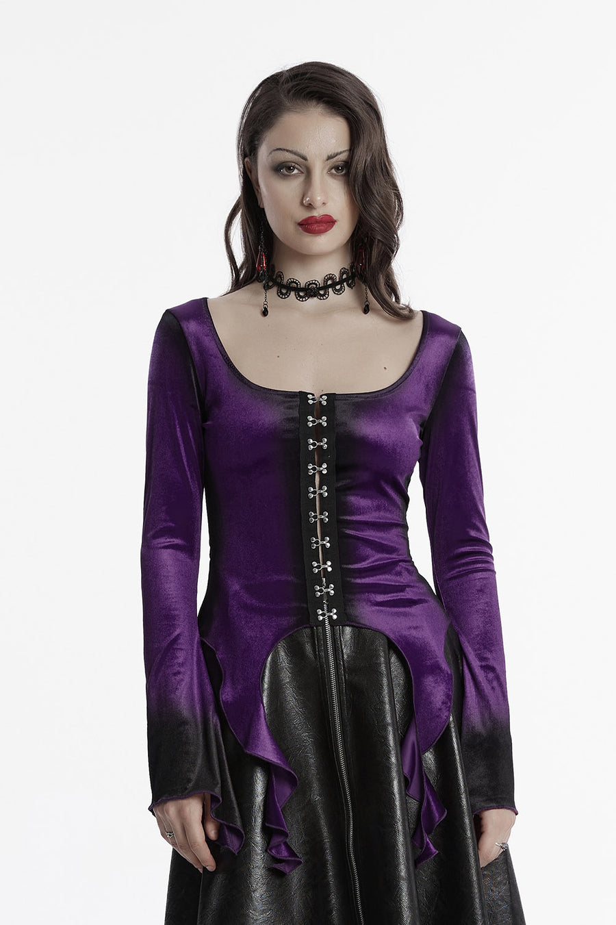 square neckline whimsygoth top