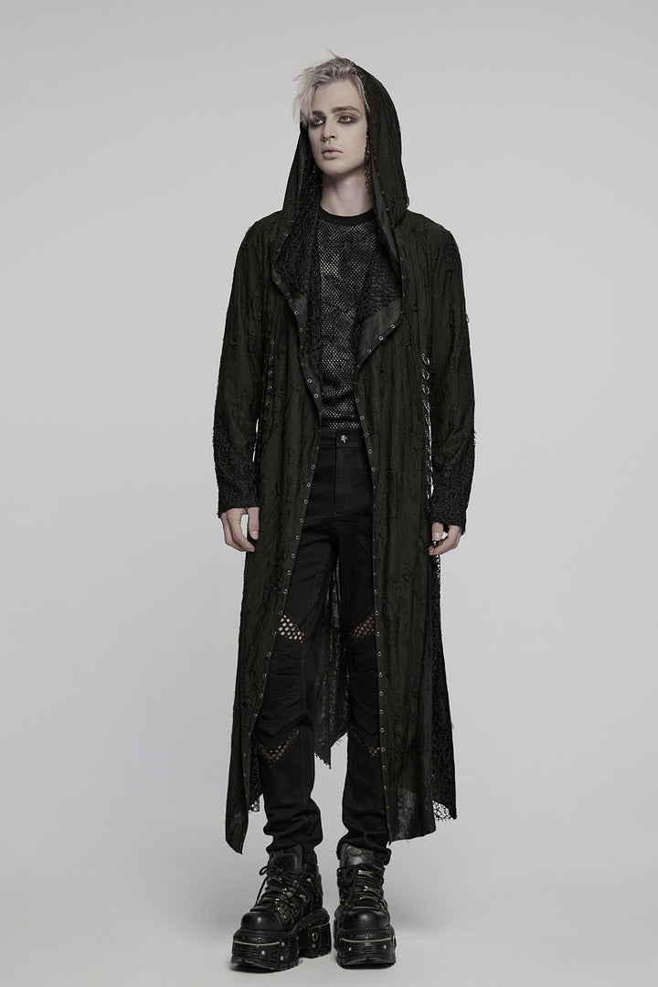 metal pierced punk long cardigan