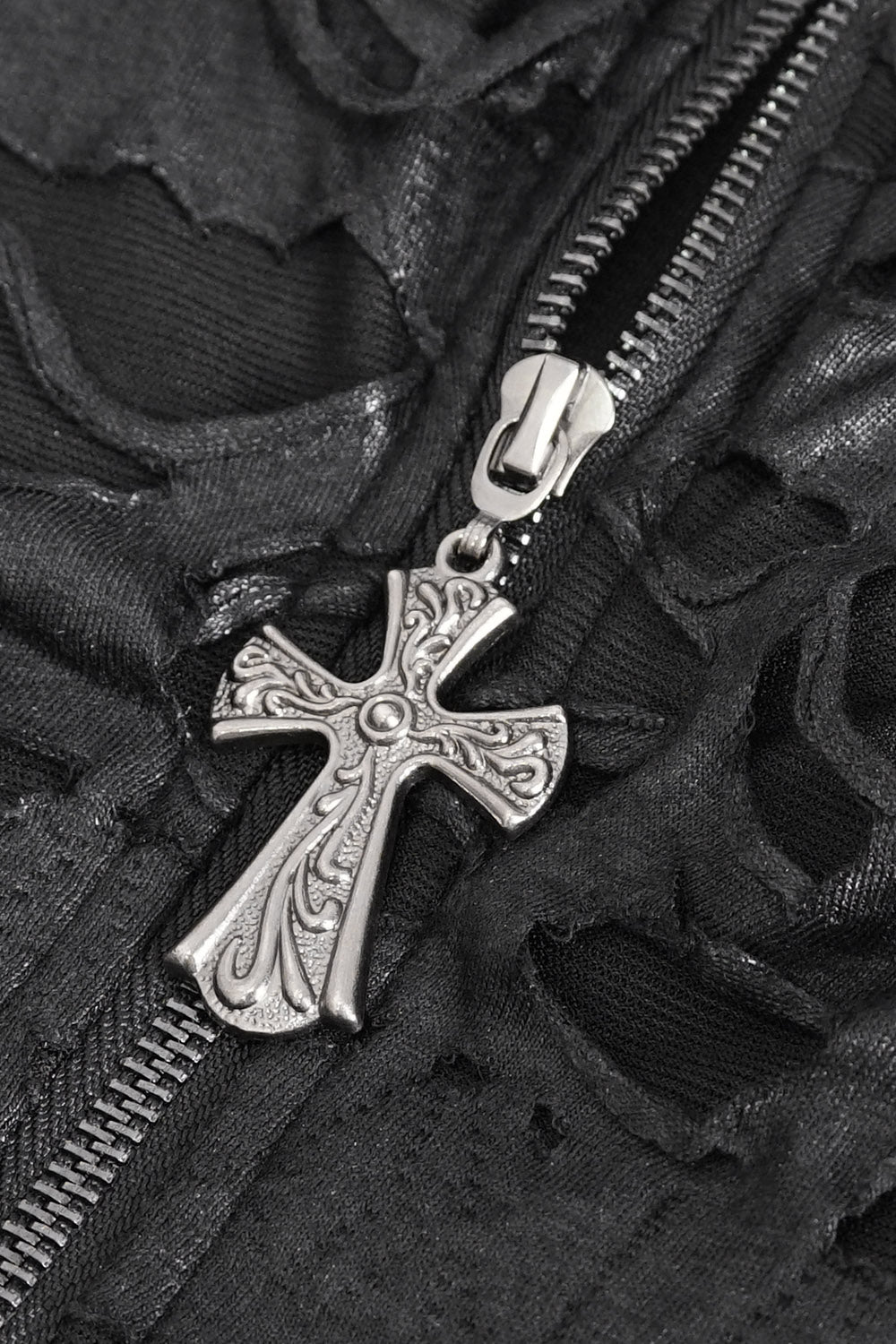 gothic cross distressed dress
