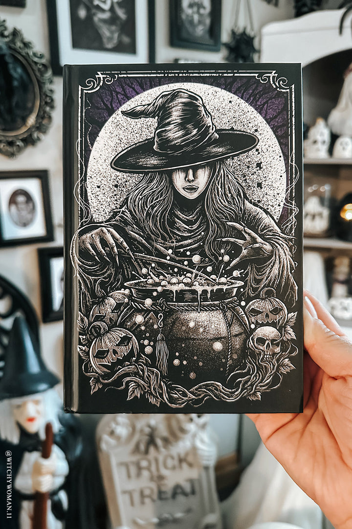 whimsigoth cauldron witch notebook