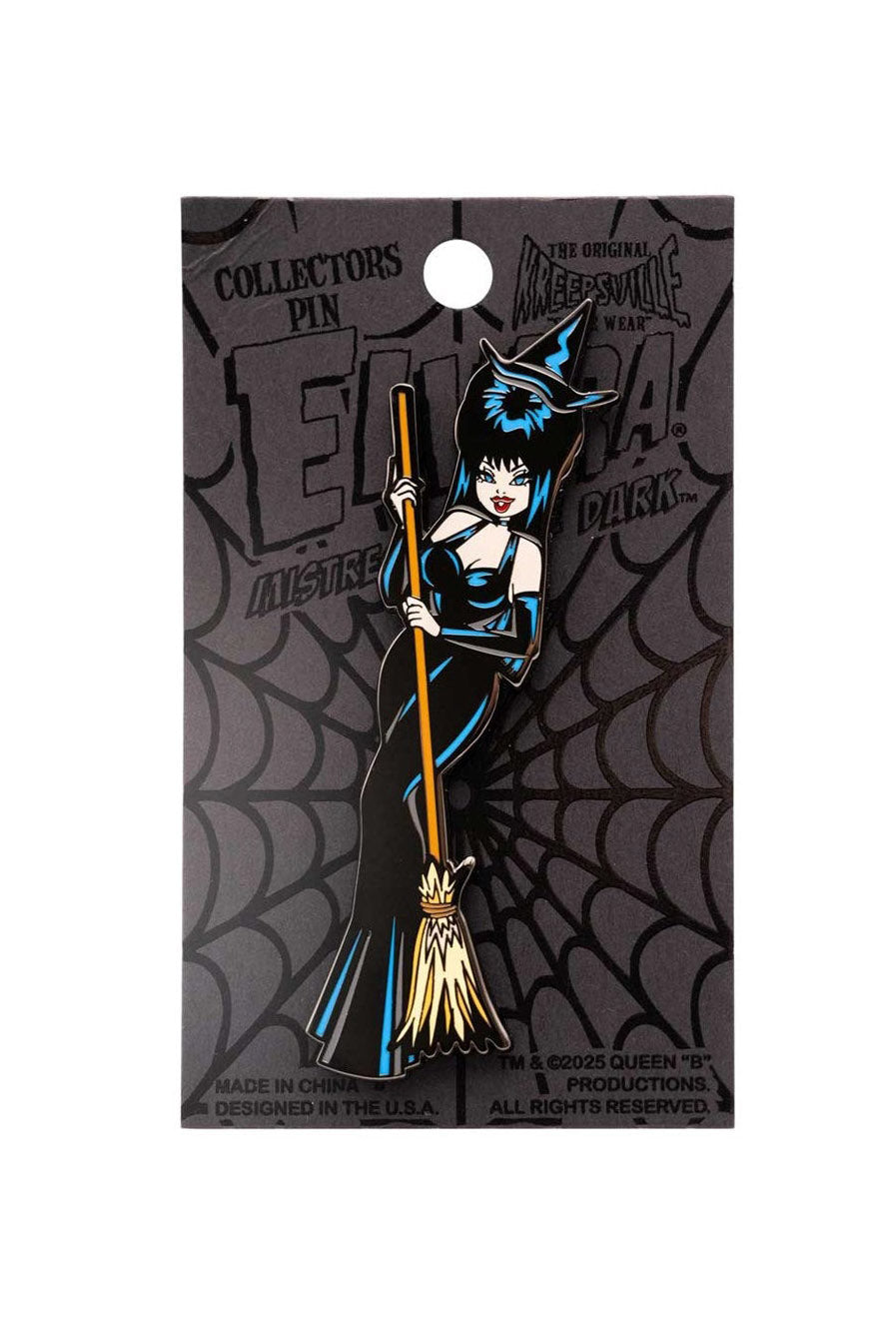 halloween elvira enamel pin by kreepsville