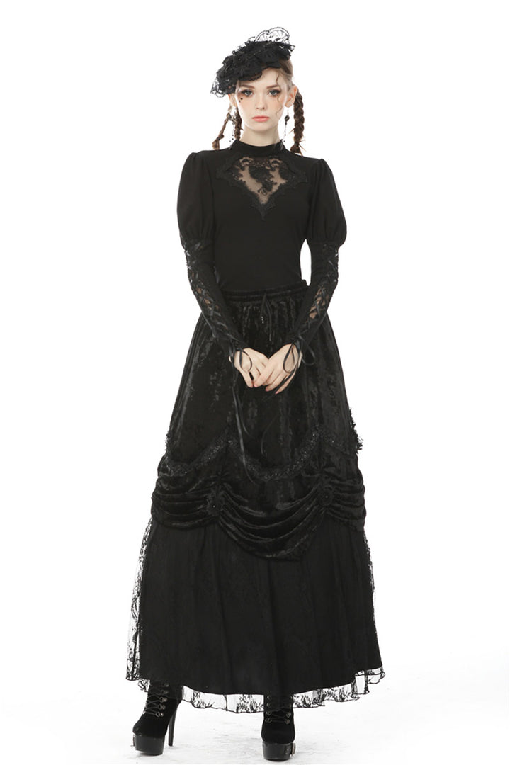 womens puffed sleeve gothic blouse