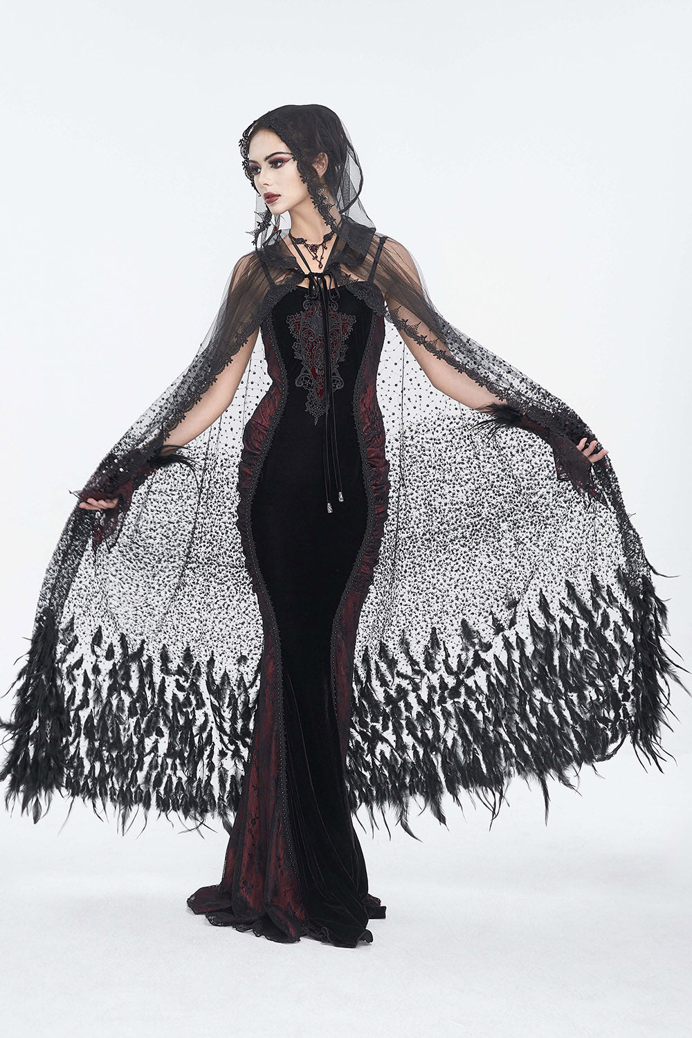 goth wedding cape cloak
