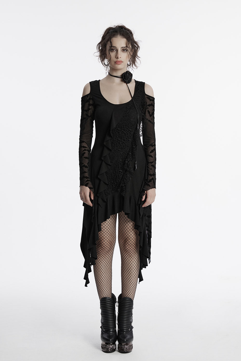 witchy hem gothic dress