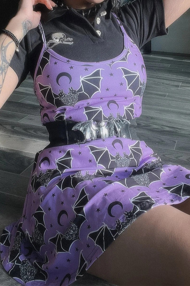 Two Headed Bat Skater Dress