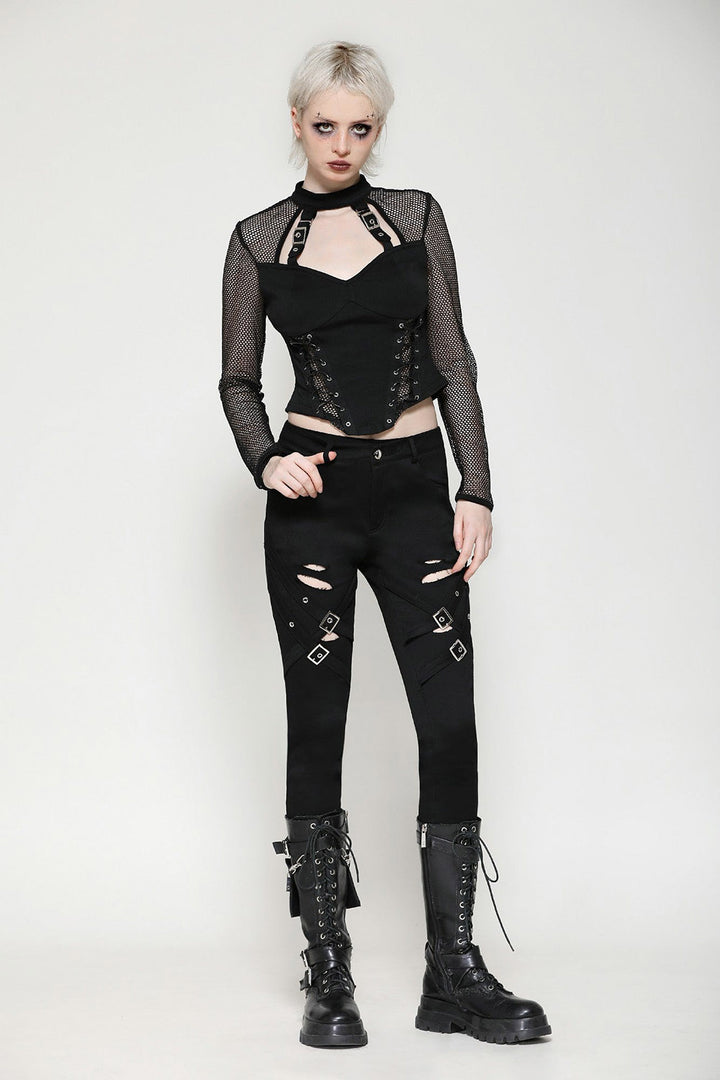 womens emo low-rise skinny jeans