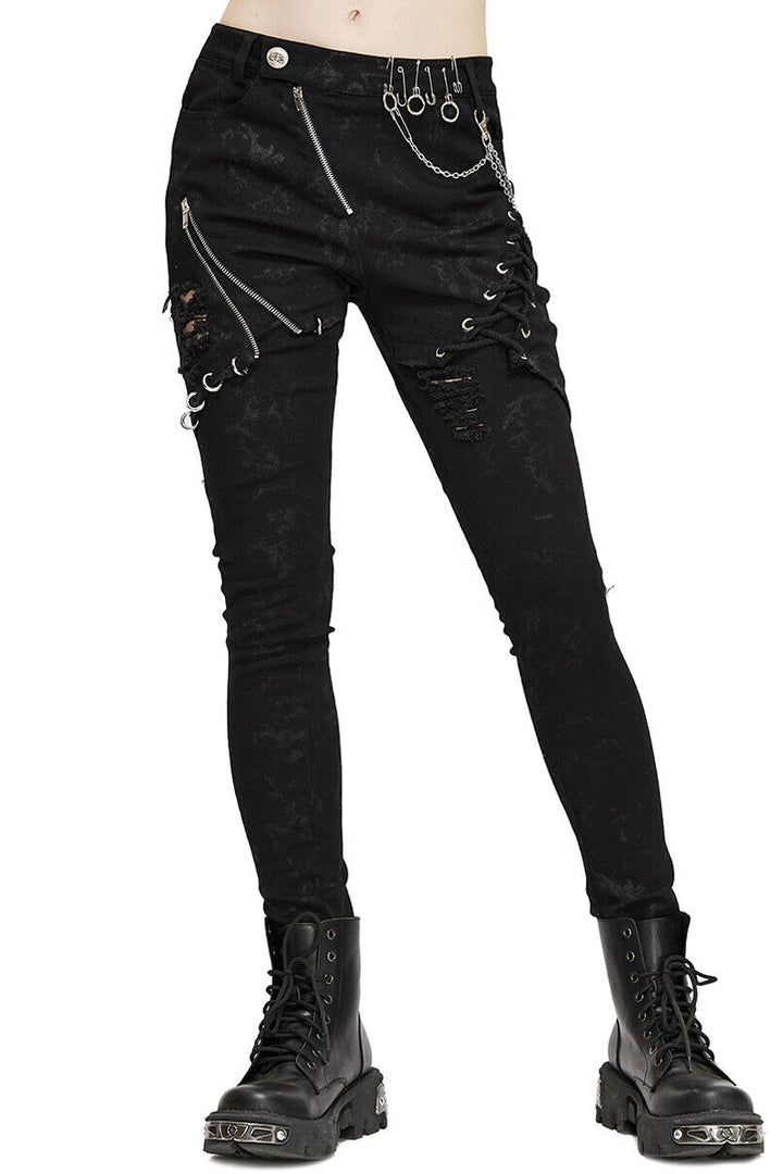 Pierced Punk Skinny Pants