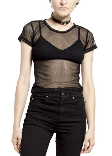 Tripp Fishnet Baby Tee - Vampirefreaks Store
