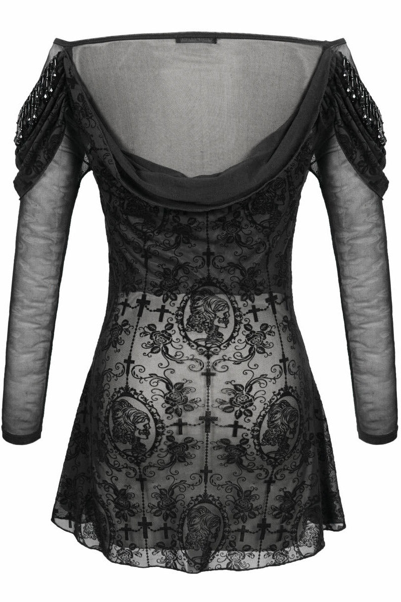 Netherworld Draped Shoulder Top