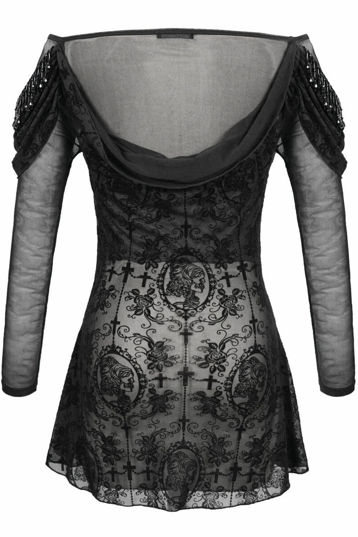Netherworld Draped Shoulder Top