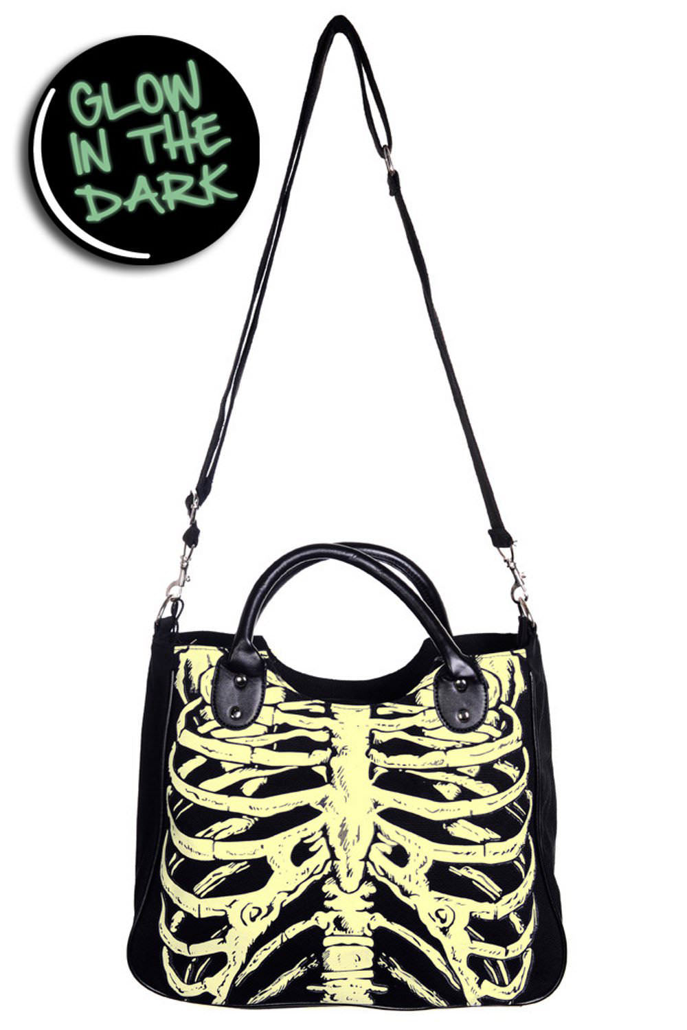 goth skeleton ribcage purse handbag 