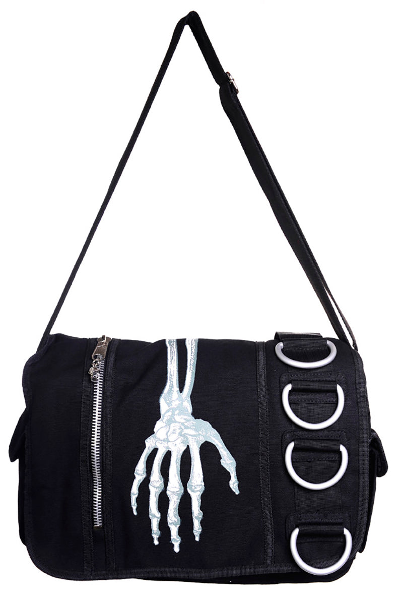 Skeleton Hand Messenger Bag VampireFreaks