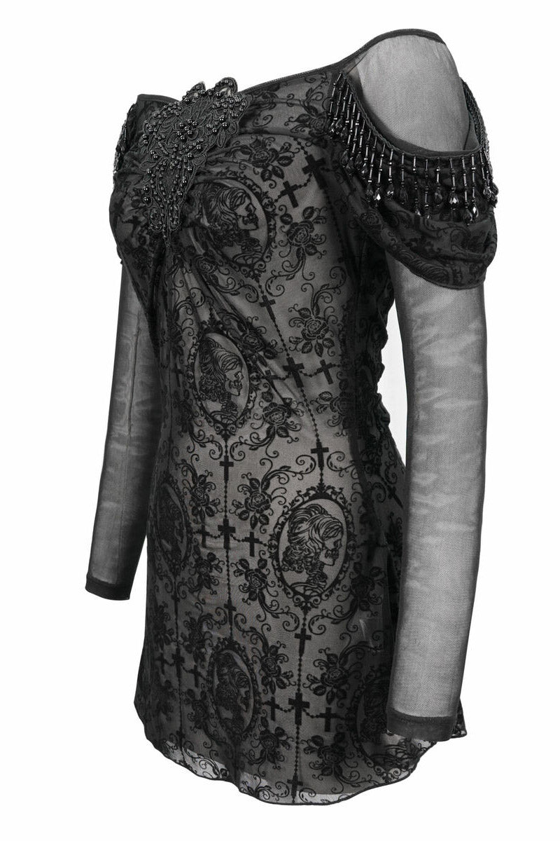 Netherworld Draped Shoulder Top