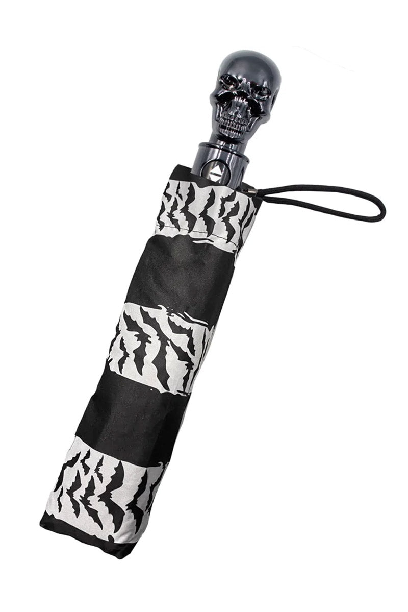 Skull Handle Bat Swirl Umbrella