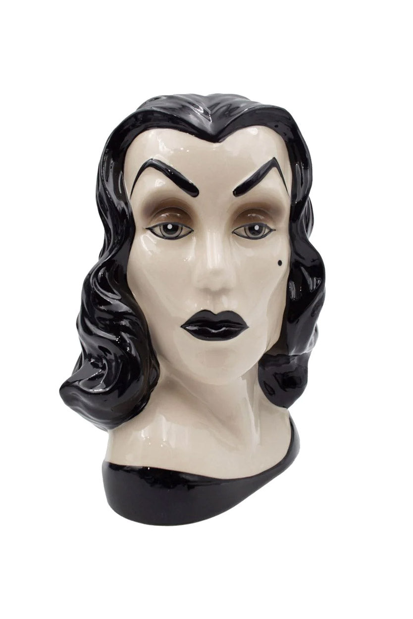 Jarrón de cerámica con retrato de vampiro