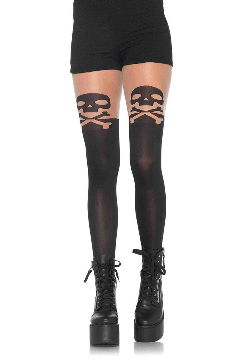 Medias con calaveras y huesos cruzados